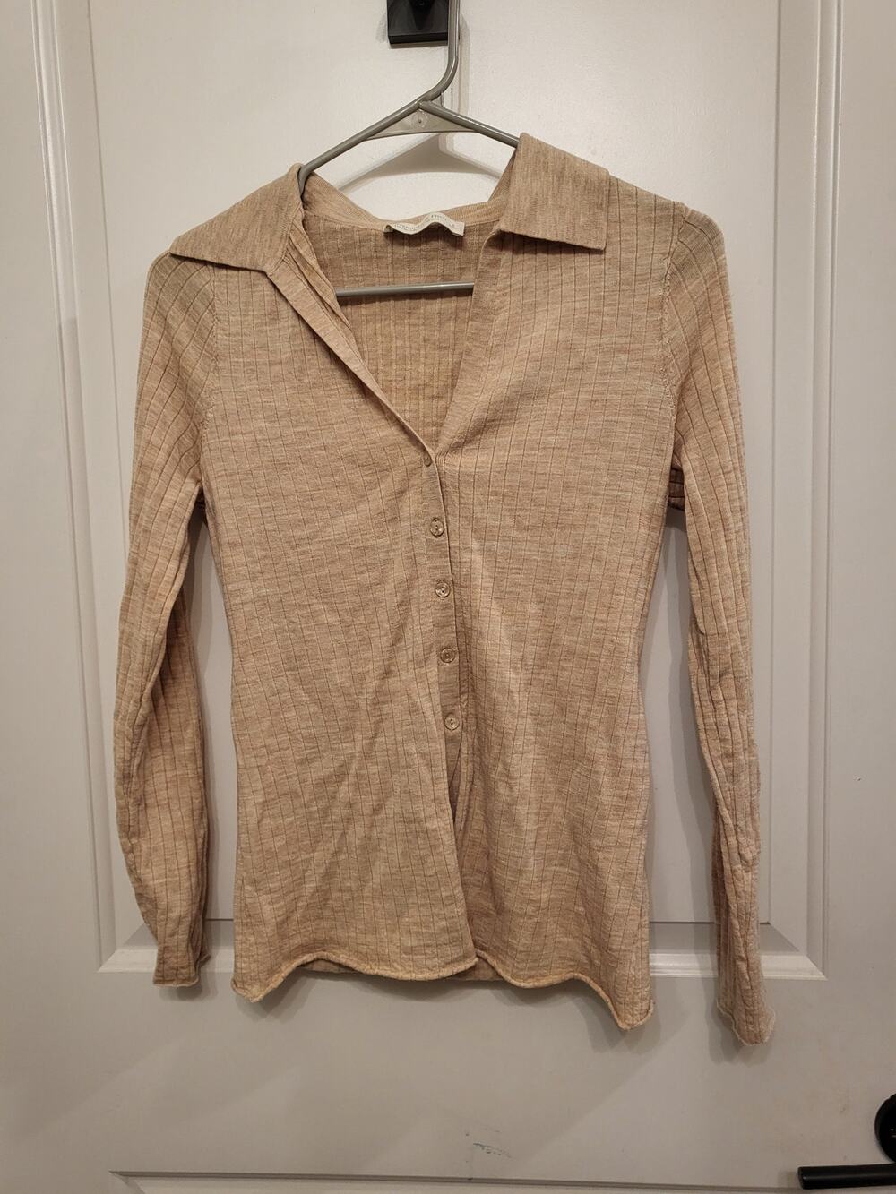 Abercrombie & Fitch 100% Merino Wool Slim Collared Top Small